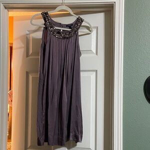 Embellished Purple Mini Dress